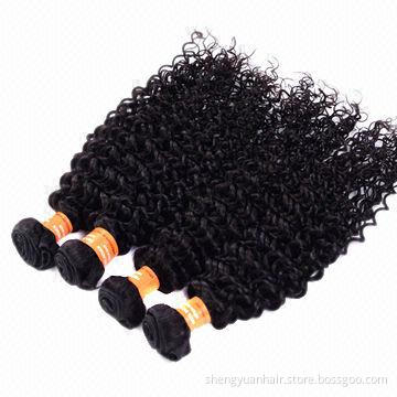 100% Burmese Human Hair Curly Hair Extension, Virgin Hair Bundles, 4pcs/Lot